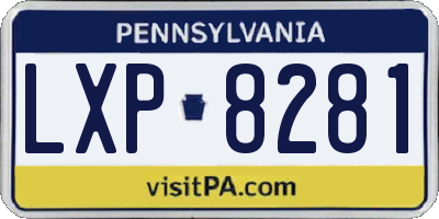 PA license plate LXP8281