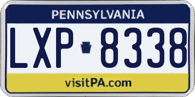 PA license plate LXP8338