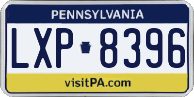 PA license plate LXP8396