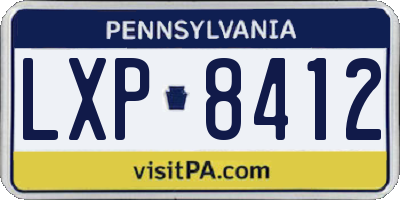 PA license plate LXP8412