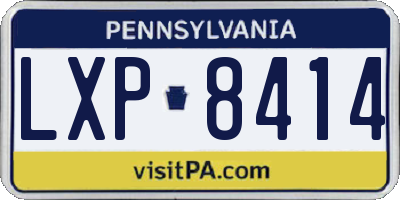 PA license plate LXP8414
