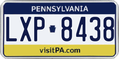 PA license plate LXP8438