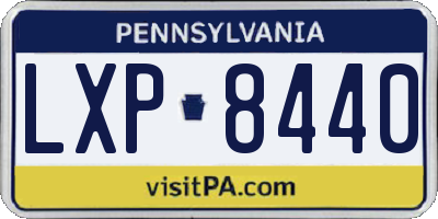 PA license plate LXP8440