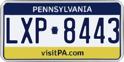 PA license plate LXP8443
