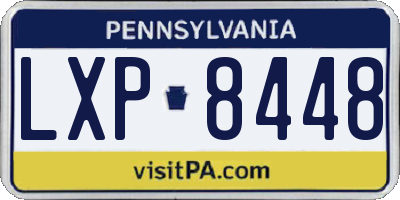 PA license plate LXP8448