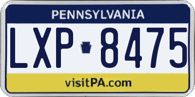 PA license plate LXP8475