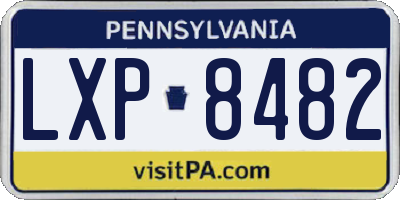 PA license plate LXP8482