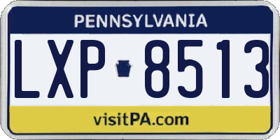 PA license plate LXP8513