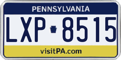 PA license plate LXP8515