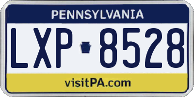PA license plate LXP8528