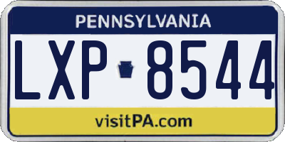 PA license plate LXP8544