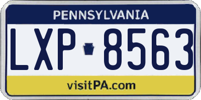 PA license plate LXP8563