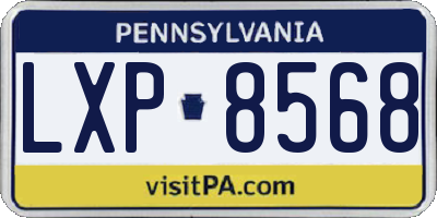 PA license plate LXP8568