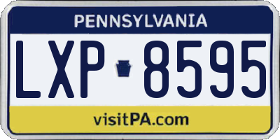 PA license plate LXP8595