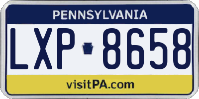 PA license plate LXP8658