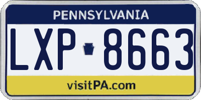 PA license plate LXP8663