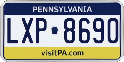 PA license plate LXP8690
