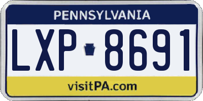 PA license plate LXP8691