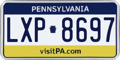 PA license plate LXP8697
