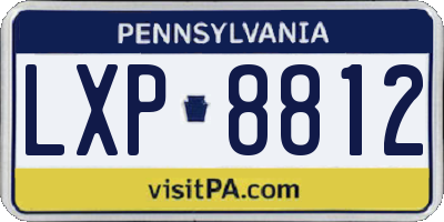 PA license plate LXP8812
