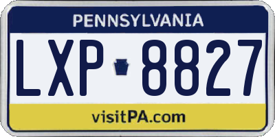 PA license plate LXP8827