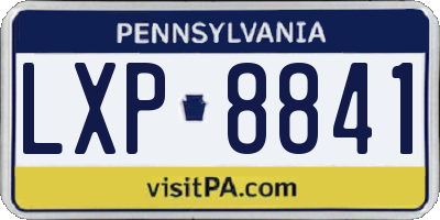 PA license plate LXP8841