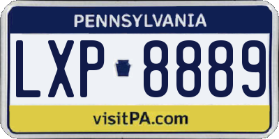 PA license plate LXP8889