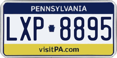 PA license plate LXP8895