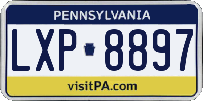 PA license plate LXP8897