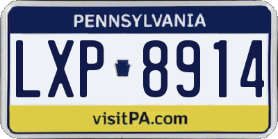 PA license plate LXP8914