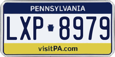 PA license plate LXP8979