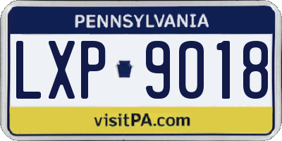 PA license plate LXP9018