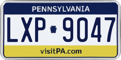 PA license plate LXP9047