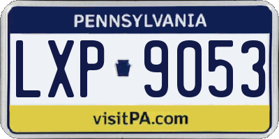 PA license plate LXP9053