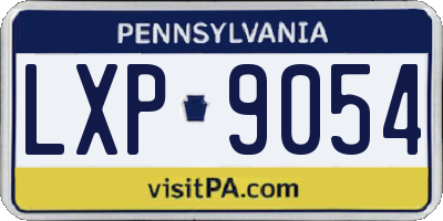PA license plate LXP9054