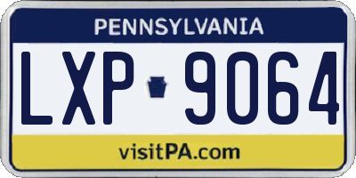 PA license plate LXP9064