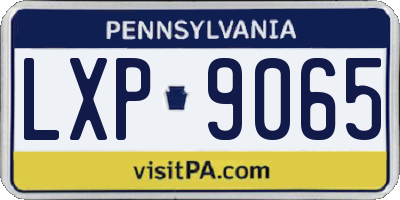 PA license plate LXP9065