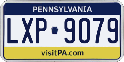 PA license plate LXP9079