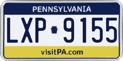 PA license plate LXP9155