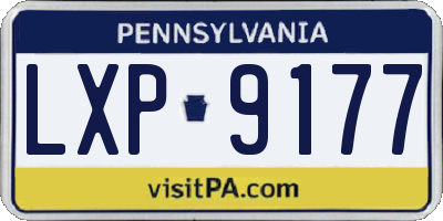 PA license plate LXP9177