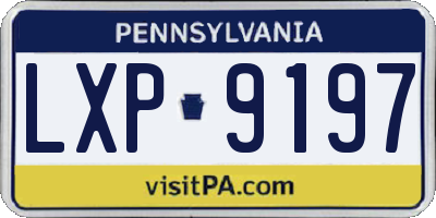 PA license plate LXP9197