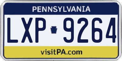 PA license plate LXP9264
