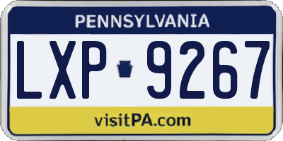 PA license plate LXP9267