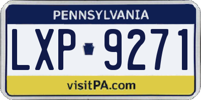 PA license plate LXP9271