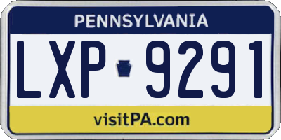 PA license plate LXP9291