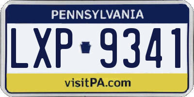 PA license plate LXP9341