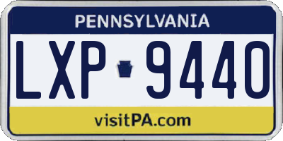 PA license plate LXP9440