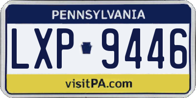 PA license plate LXP9446
