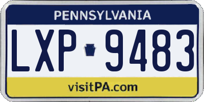 PA license plate LXP9483