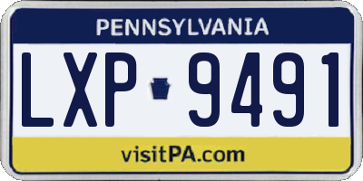 PA license plate LXP9491